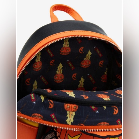 Loungefly Trick 'R Treat Sam Glow-In-The-Dark Mini Backpack and zip wallet - Picture 7 of 10